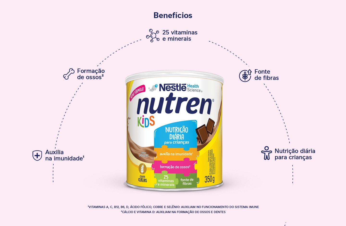 Complemento Alimentar Nutren Kids Chocolate 350g
