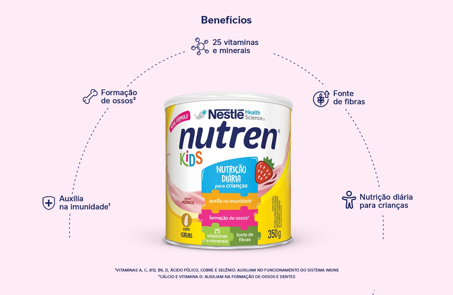Complemento Alimentar Nutren Kids Morango 350g