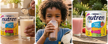 Nutren Kids Morango - Suplemento Infantil | Nestlé Nutre  - Nestlé Nutre  -  Nutren Kids Morango - Lata 350g