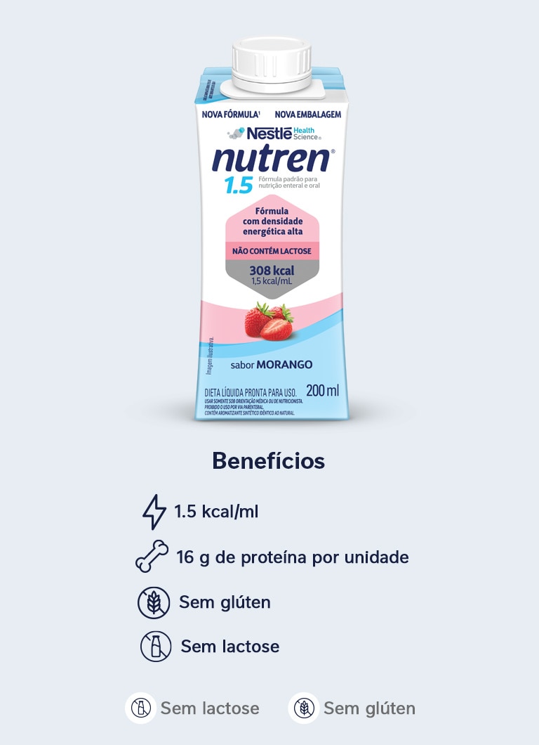 Nutrição Enteral e Oral Nutren 1.5 Morango 200ml
