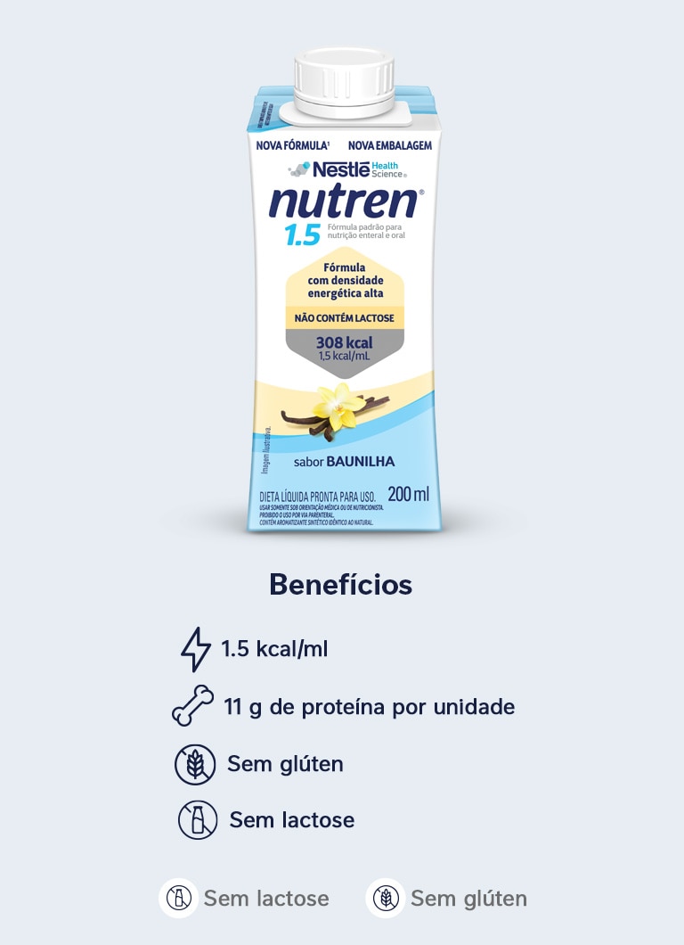 Nutrição Enteral e Oral Nutren 1.5 Baunilha 200ml