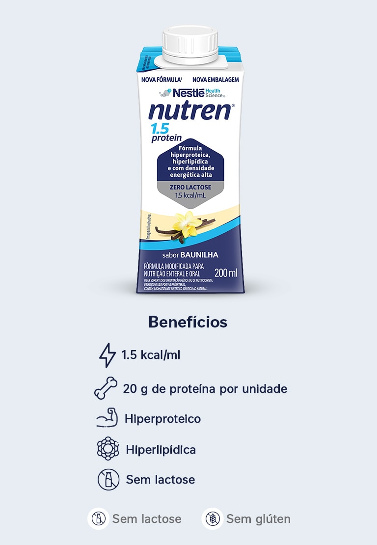 Suplemento Nutricional Nutren 1.5 Protein Baunilha 200mL
