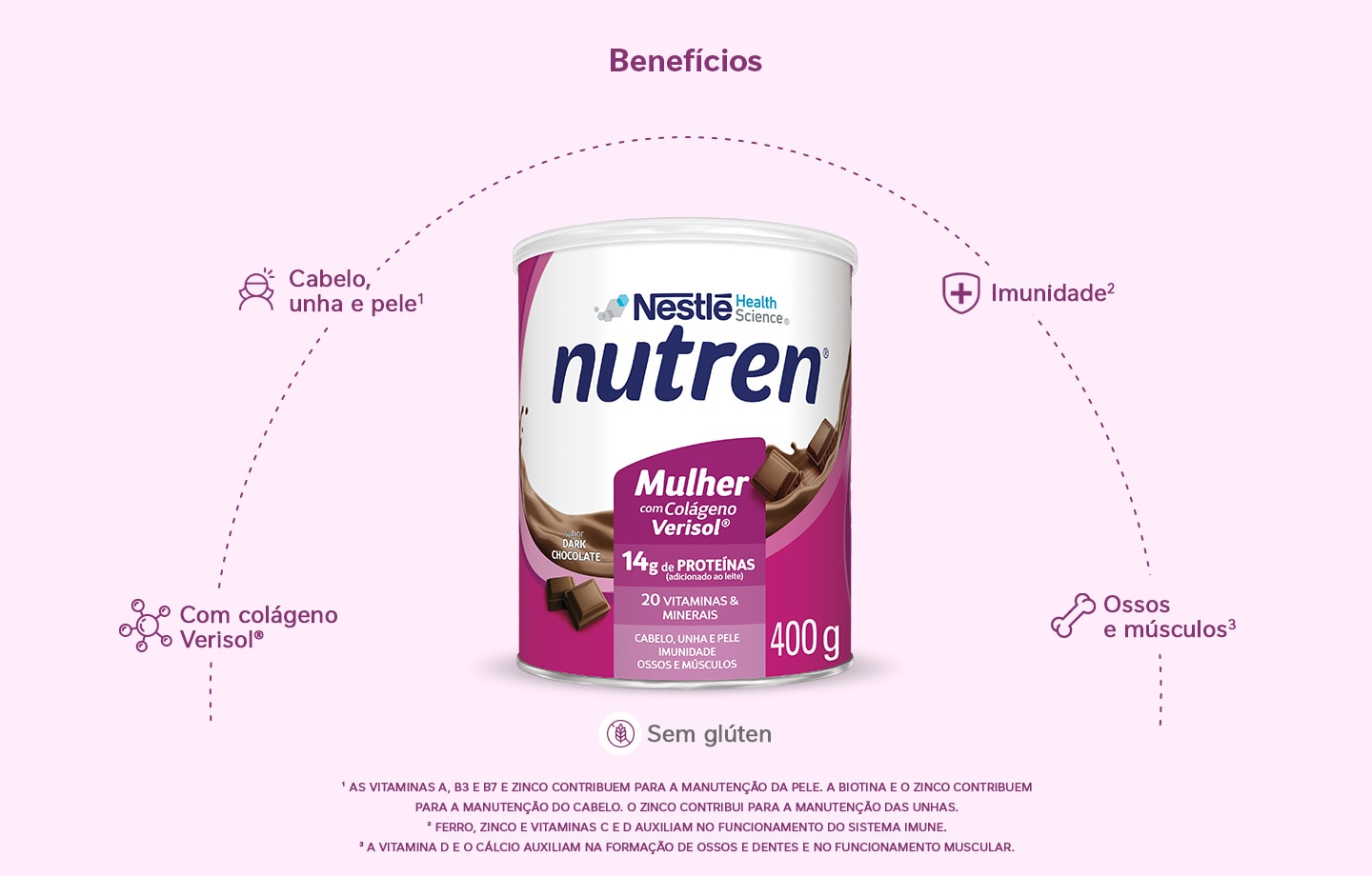 Complemento Alimentar Nutren Mulher Dark Chocolate 400g