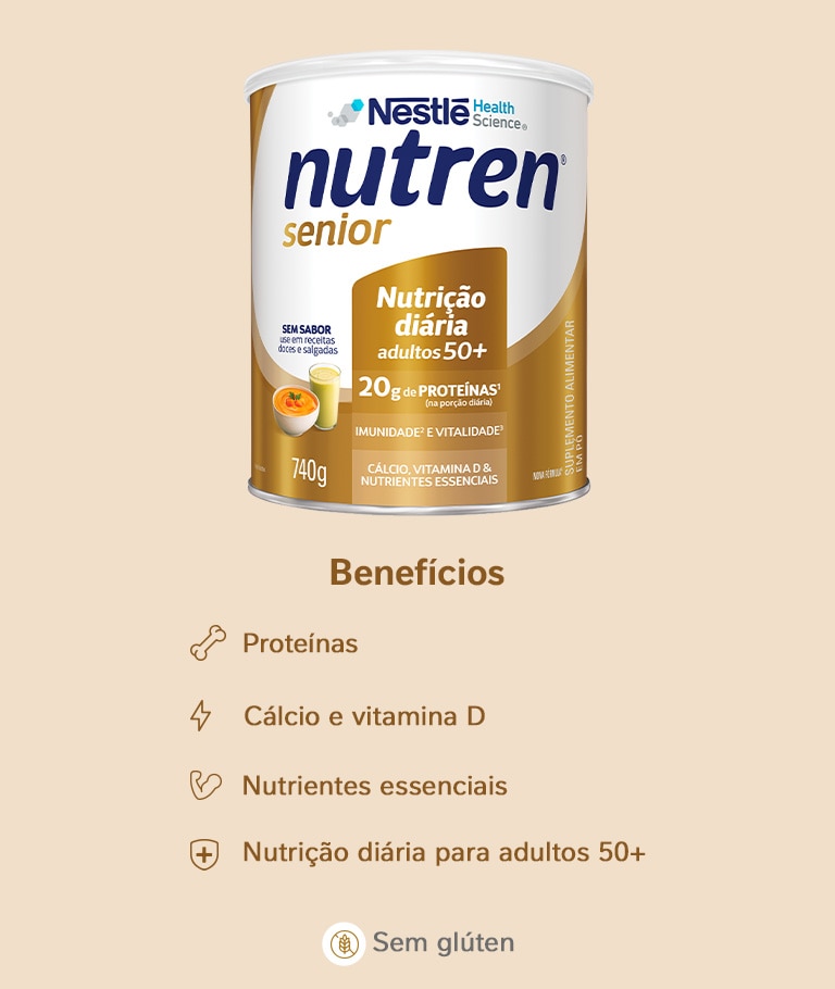 Suplemento Alimentar Nutren Senior Sem Sabor 740g