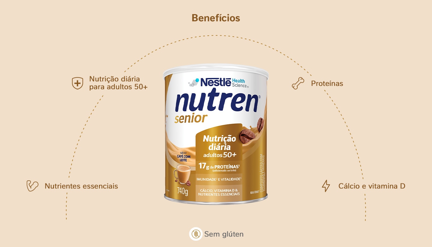 Complemento Alimentar Nutren Senior Café com Leite 370g