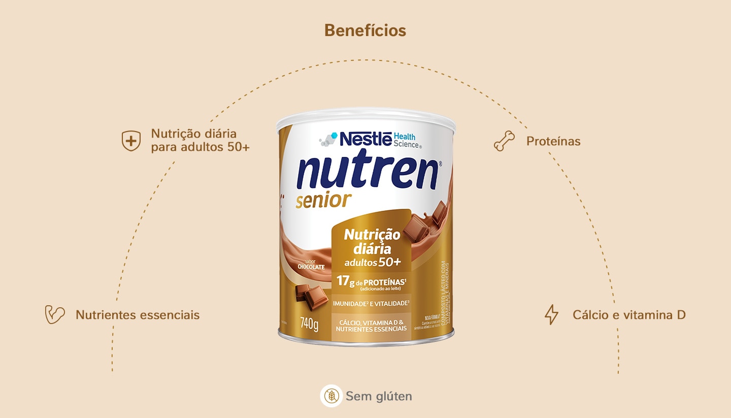 Complemento Alimentar Nutren Senior Chocolate 740g