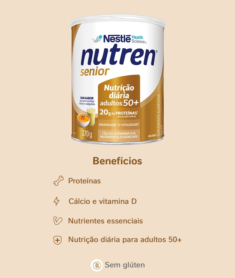 Suplemento Alimentar Nutren Senior Sem Sabor 370g