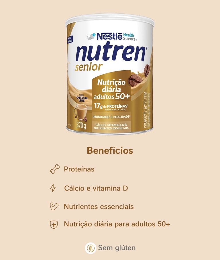 Complemento Alimentar Nutren Senior Café com Leite 740g