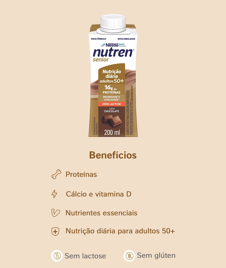 Complemento Alimentar Nutren Senior Chocolate Zero Lactose 200ml