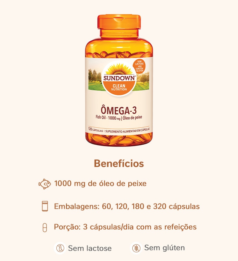 Suplemento Alimentar Sundown Ômega 3 1.000mg 120 Cápsulas