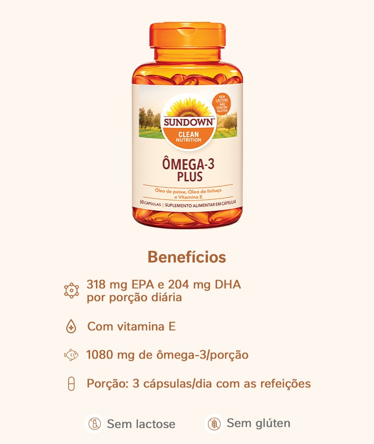 Suplemento Alimentar Sundown Ômega 3 Plus 60 Cápsulas