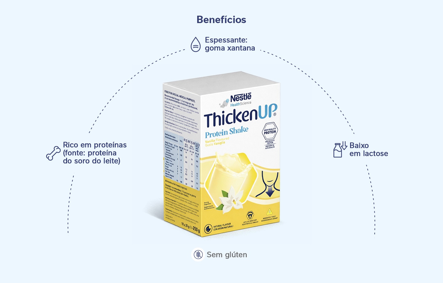 Pó para o preparo de bebida Thicken Up Protein Shake 250 g