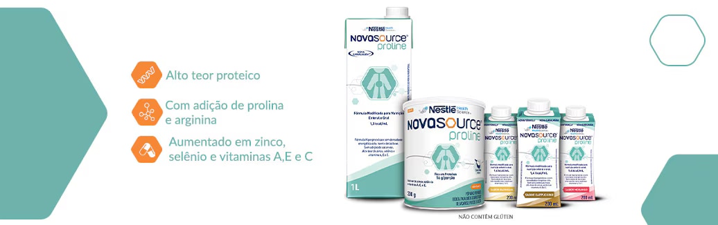 Nutri&ccedil;&atilde;o Enteral e Oral Novasource Proline Baunilha 200mL Tetra Pack