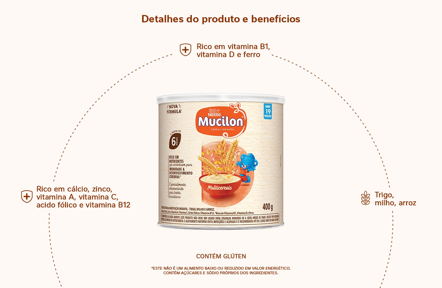 Cereal Infantil Mucilon Multicereais 400g