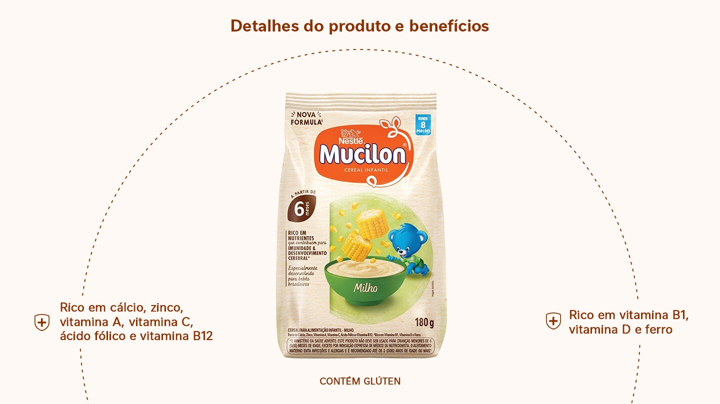 Cereal Infantil Mucilon Milho 180g