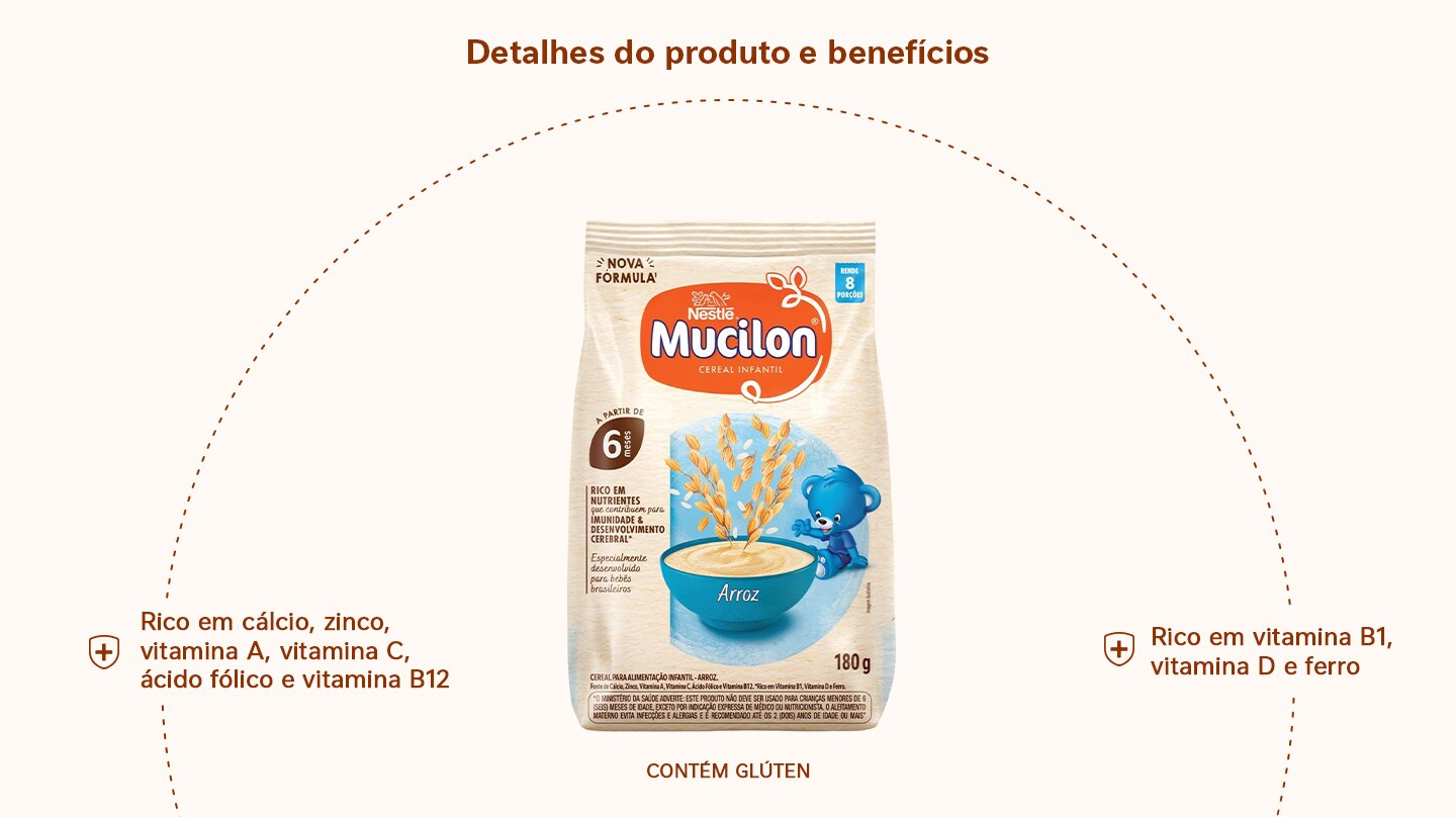 Cereal Infantil Mucilon Arroz 180g