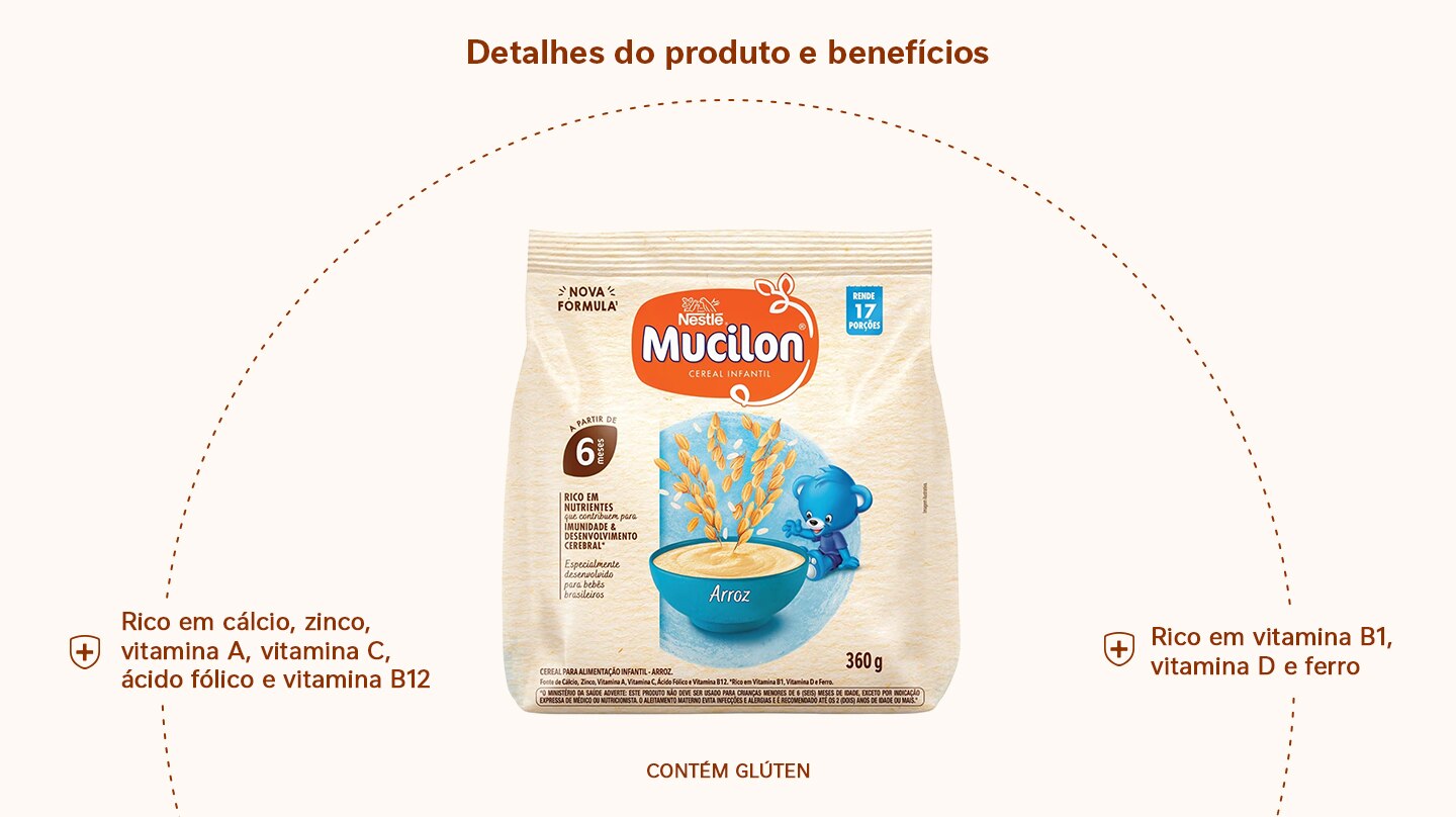 Cereal Infantil Mucilon Arroz 360g