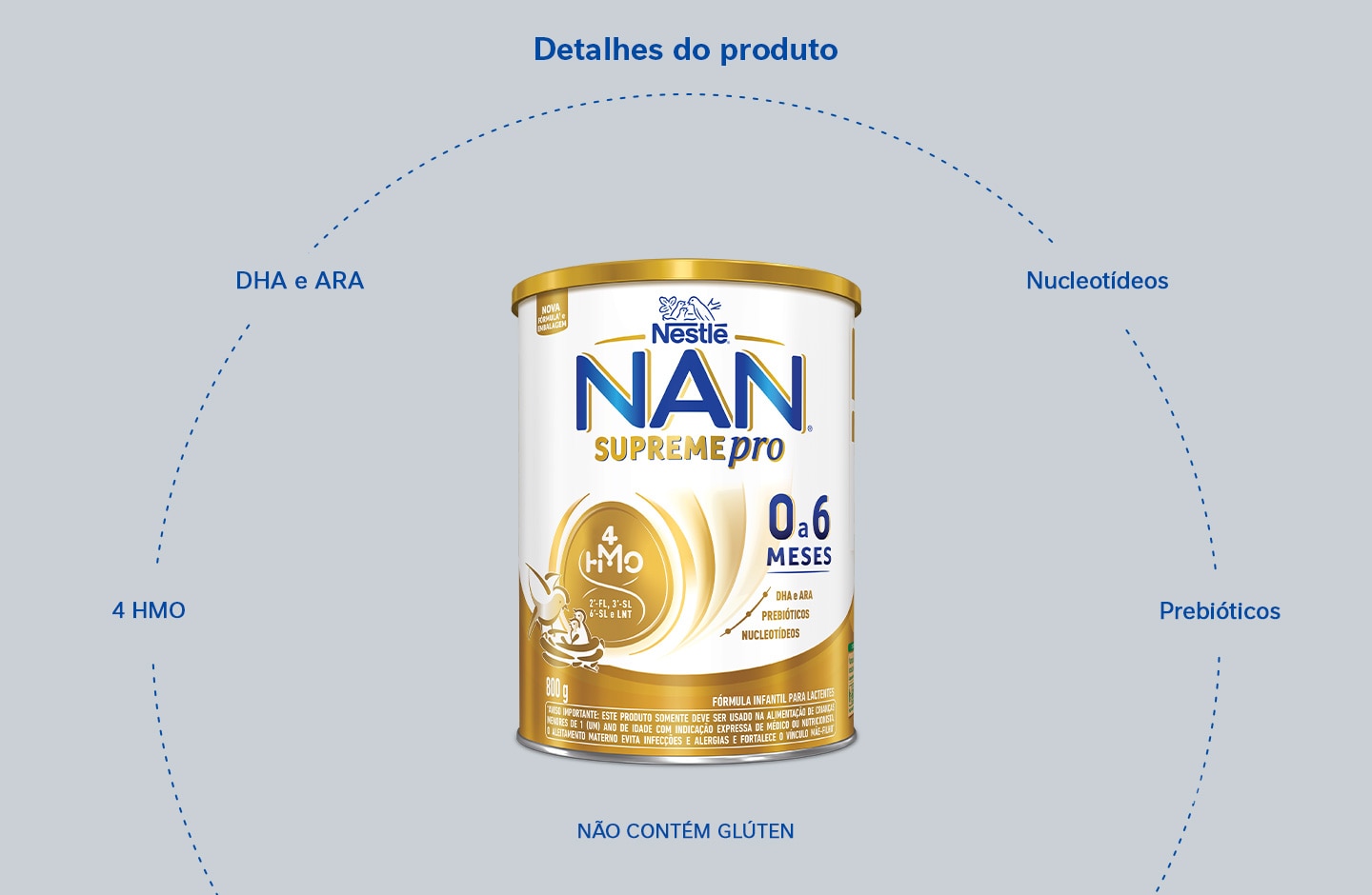 Fórmula Infantil Nan Supreme Pro 0 a 6 Meses 800g