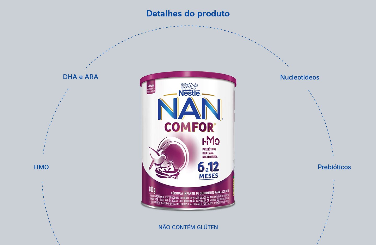 Formula Infantil NAN Comfor de 6 a 12 meses 800g