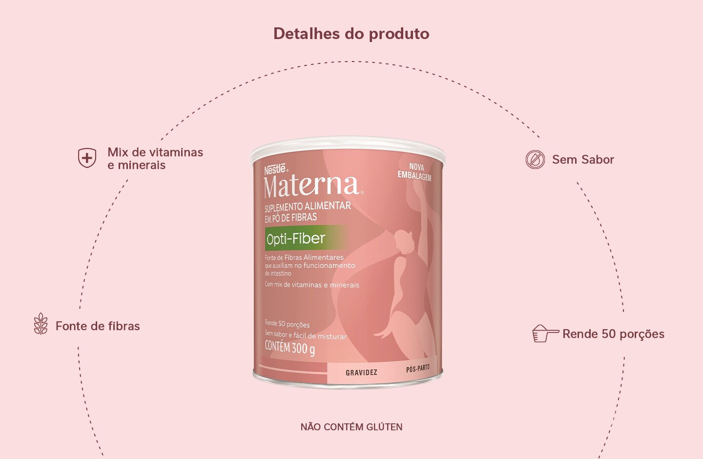 Suplemento Adulto Materna Opti-Fiber 300g