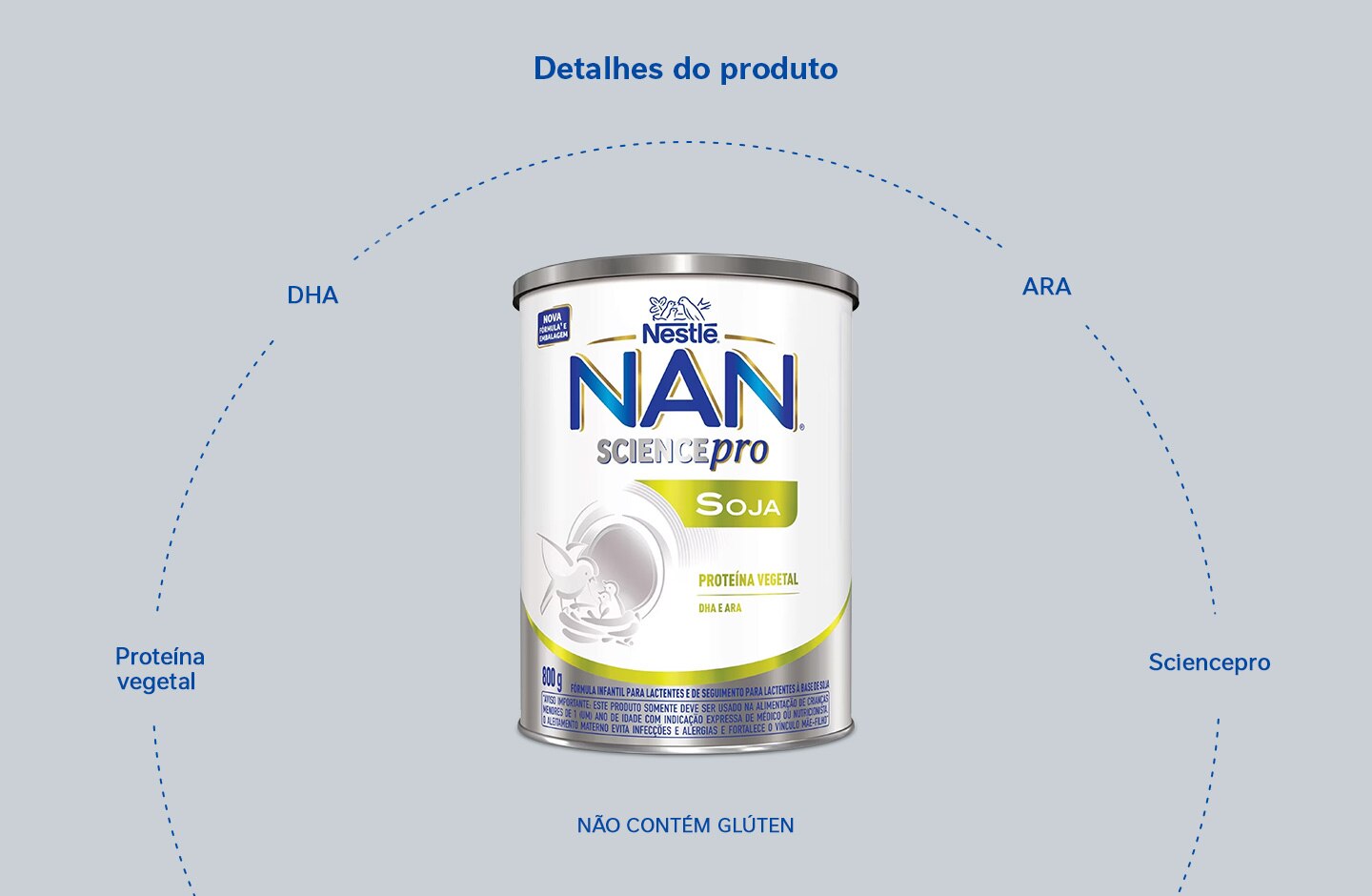 Fórmula Infantil Nan Soja 800g