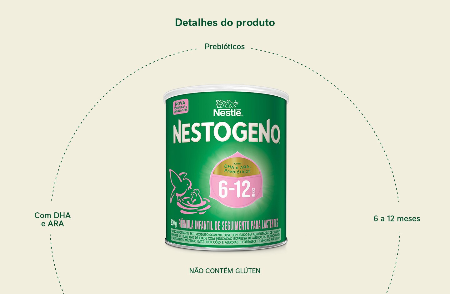 Fórmula Infantil Nestogeno 6 a 12 meses 800g