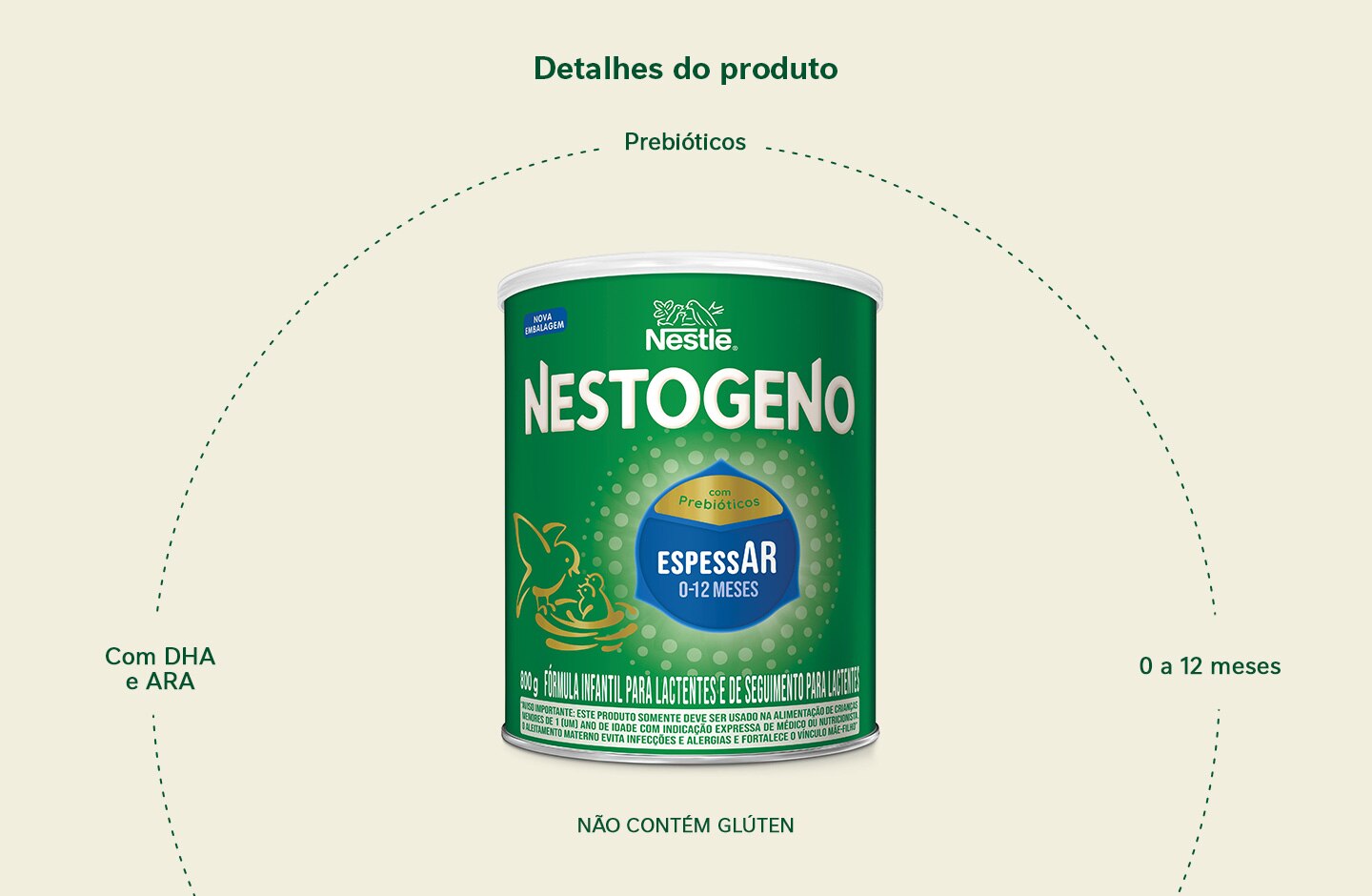 Fórmula Infantil Nestogeno Espessar 800g