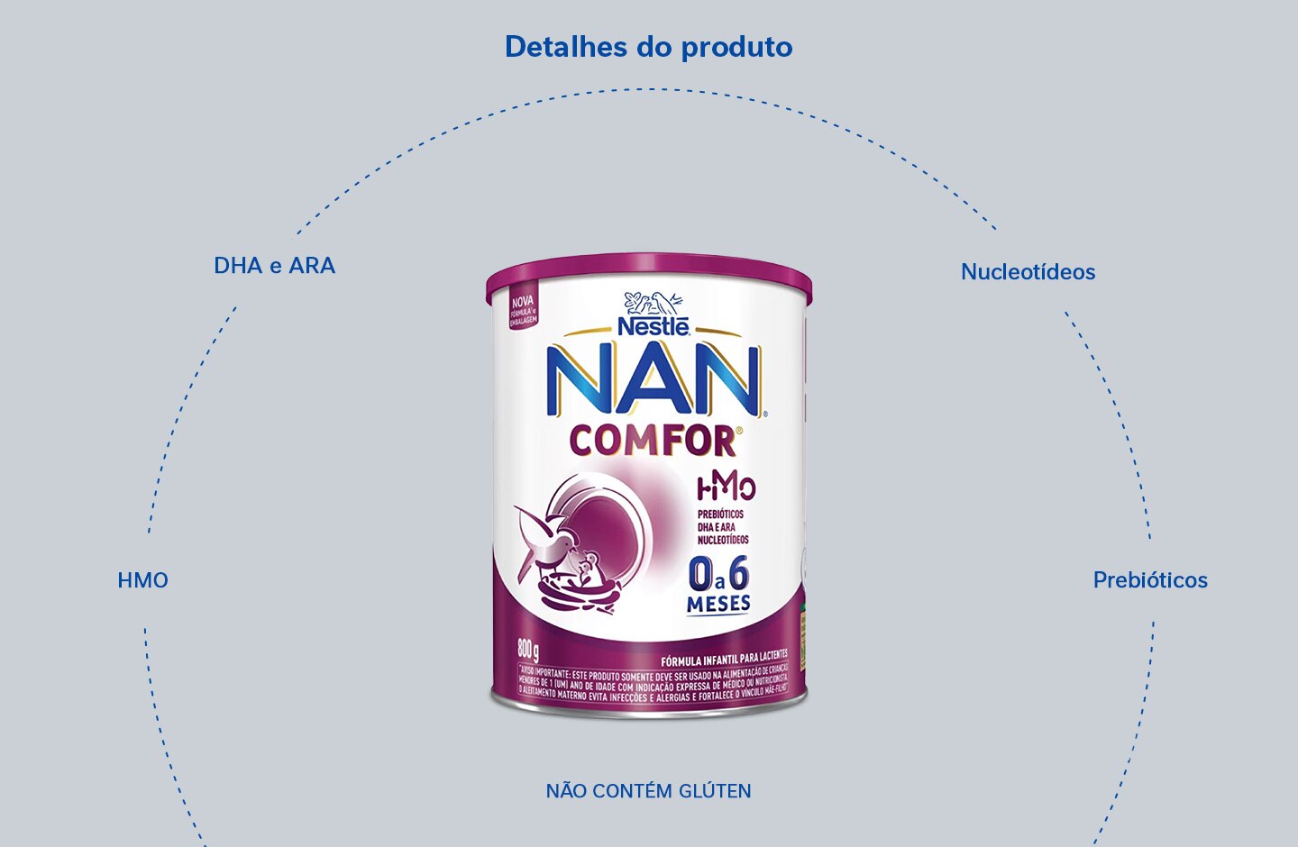 Formula Infantil NAN Comfor de 0 a 6 meses 800g
