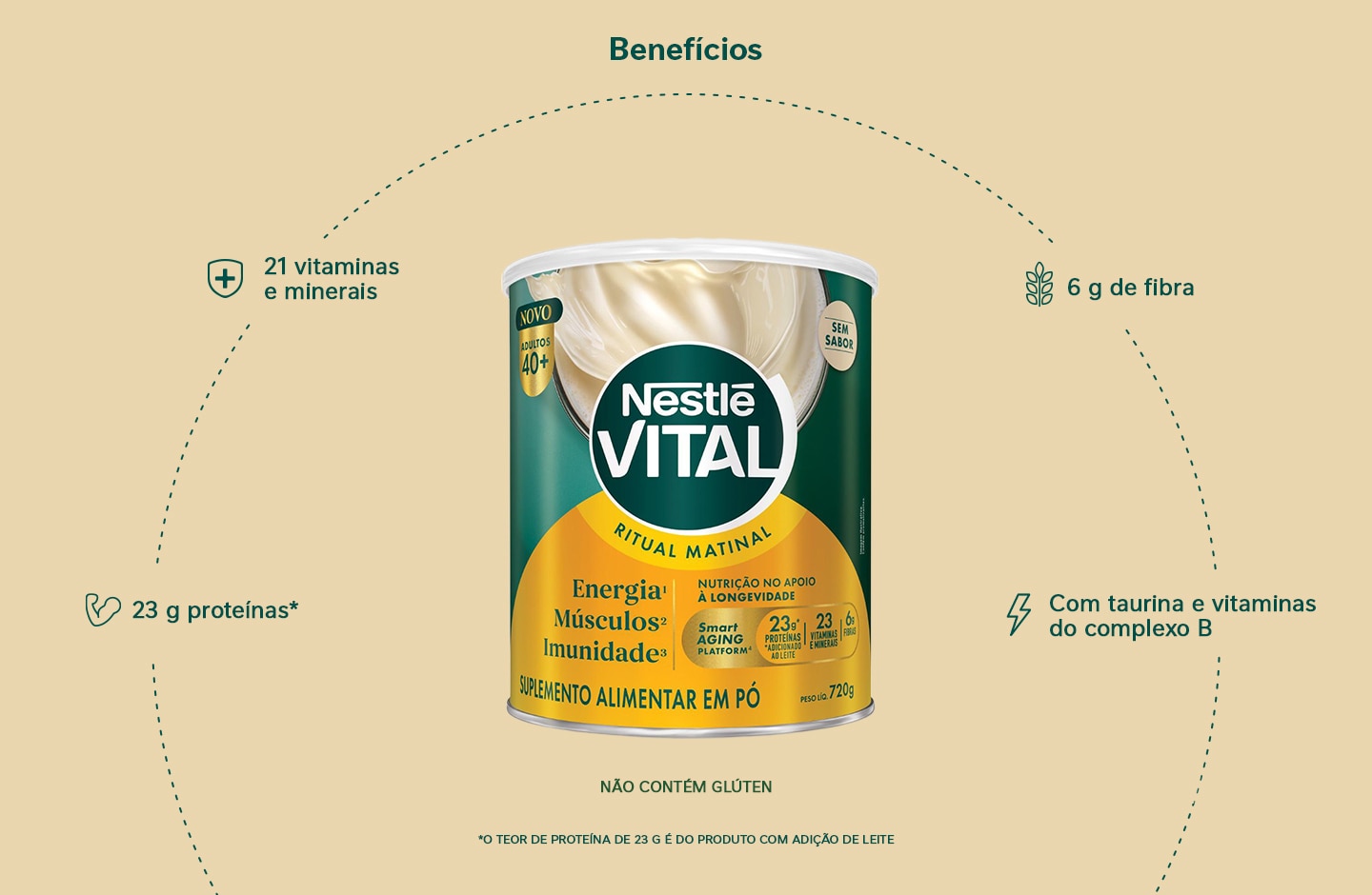 Nestlé Vital Ritual Matinal Sem sabor 720g