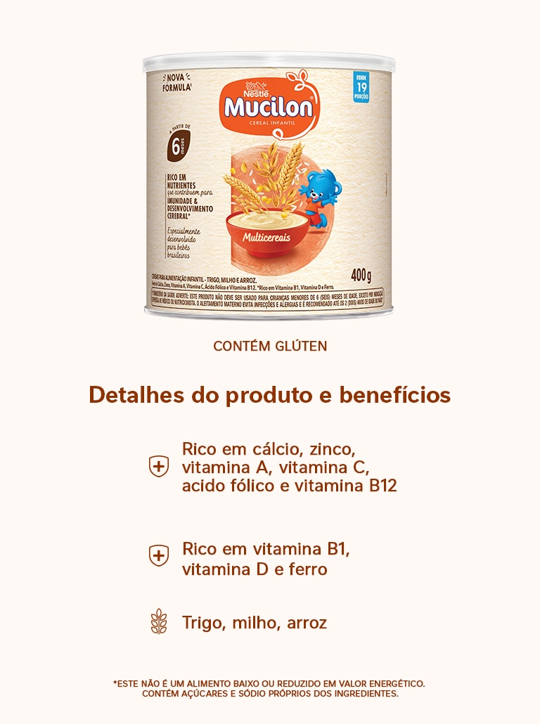 Cereal Infantil Mucilon Multicereais 400g