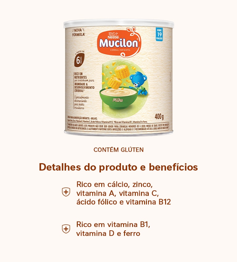 Cereal Infantil Mucilon Milho 400g