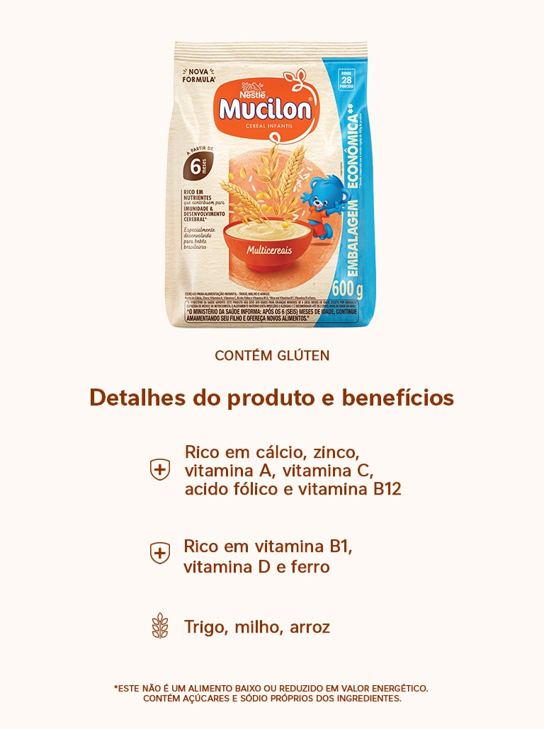 Cereal Infantil Mucilon Multicereais 600g