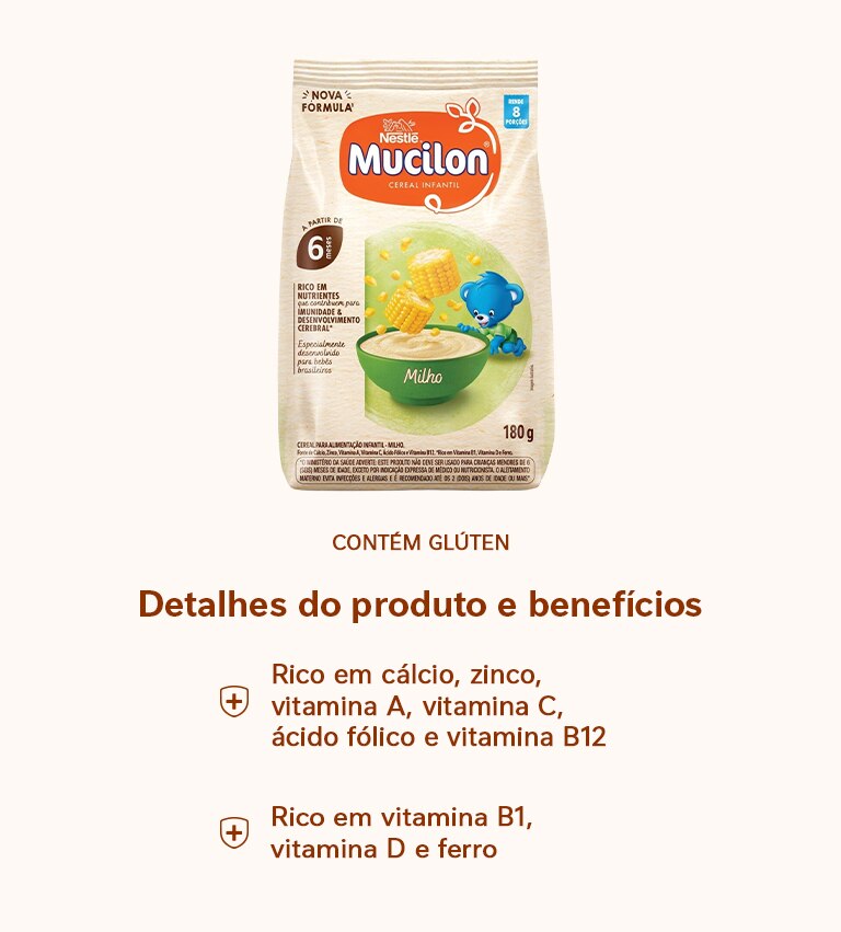 Cereal Infantil Mucilon Milho 180g