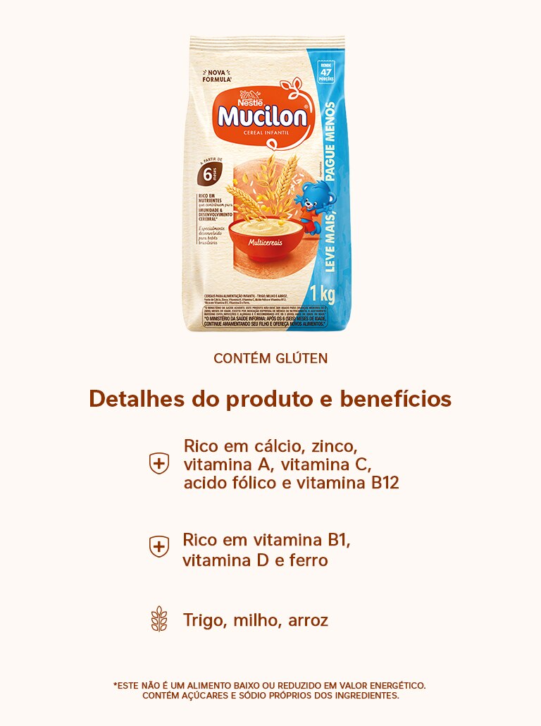 Cereal Infantil Mucilon Multicereais 1kg