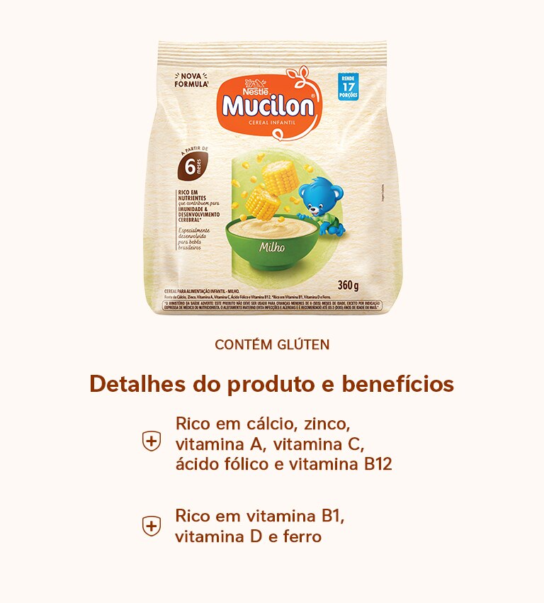 Cereal Infantil Mucilon Milho 360g