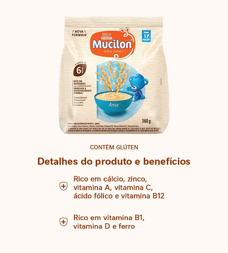 Cereal Infantil Mucilon Arroz 360g