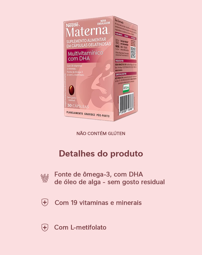 Suplemento alimentar Materna Multivitamínico com DHA 30 cápsulas