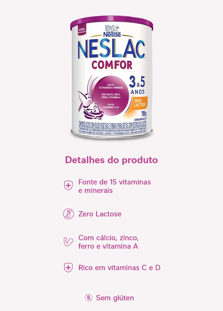 Composto Lácteo Neslac Comfor Zero Lactose 700g
