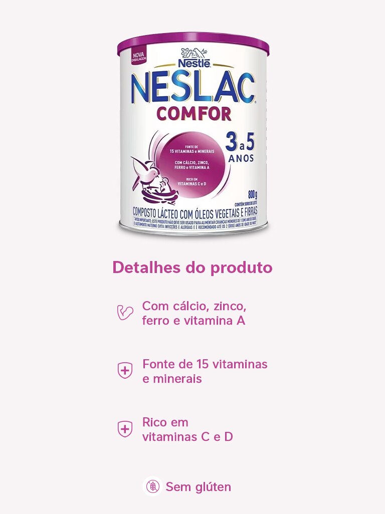 Composto Lácteo Neslac Comfor 800g