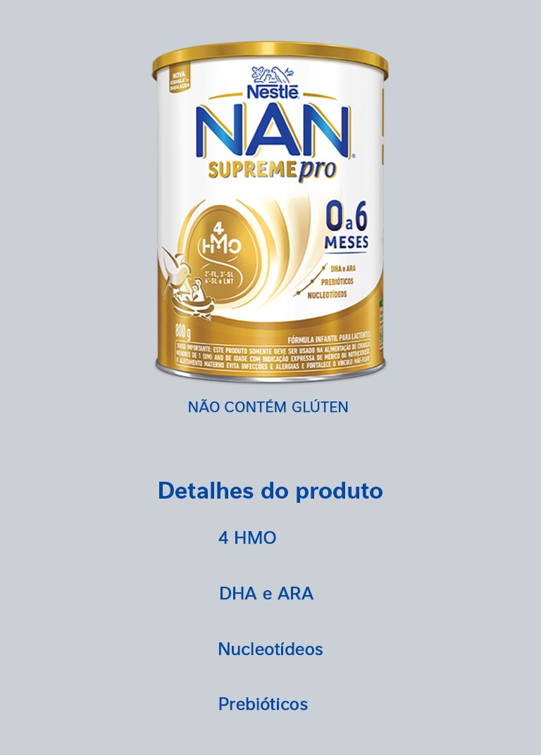 Fórmula Infantil Nan Supreme Pro 0 a 6 Meses 800g