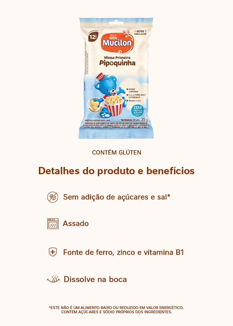 Snack Mucilon Pipoquinha Milho 35g