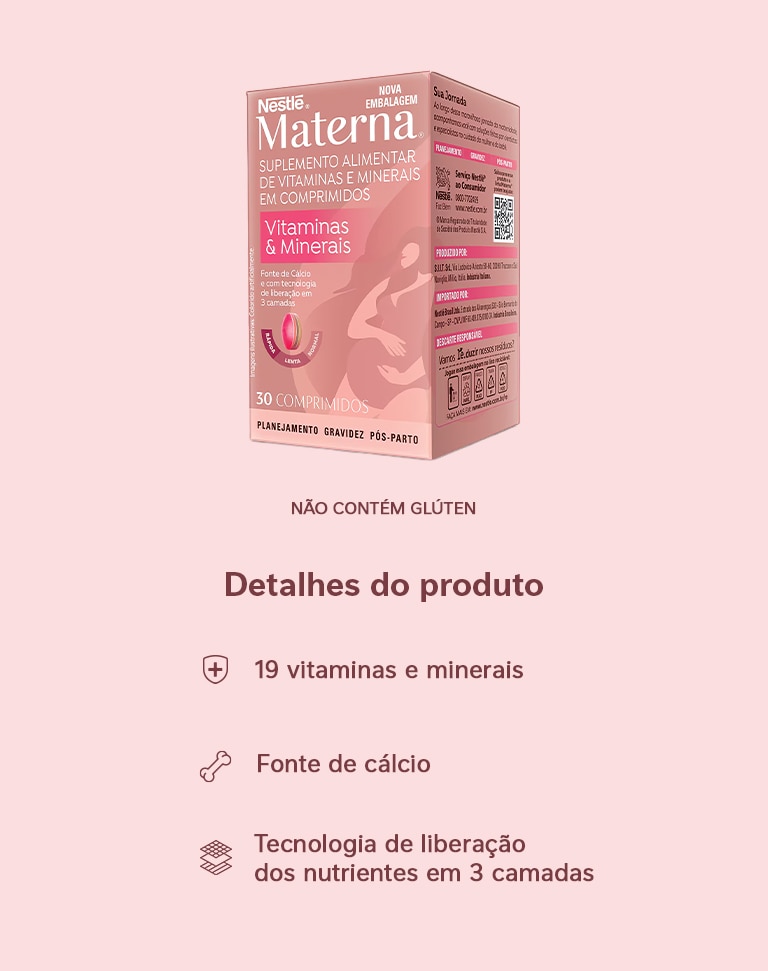 Materna Vitaminas Minerais 30 cápsulas