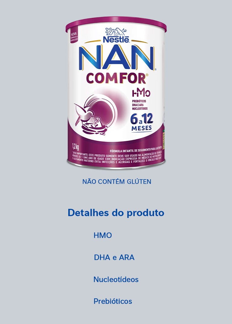 Formula Infantil NAN Comfor de 6 a 12 meses 1,2kg