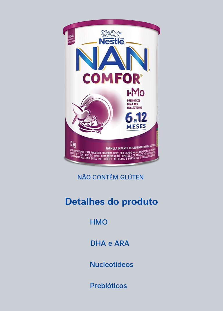 Formula Infantil NAN Comfor de 6 a 12 meses 800g