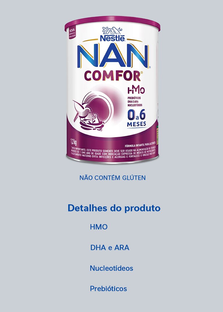 Formula Infantil NAN Comfor de 0 a 6 meses 1,2kg