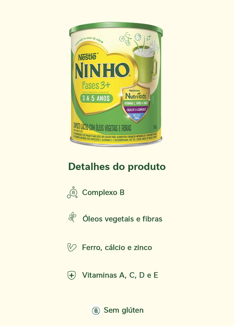 Composto Lácteo NINHO Fases 3+ 800g