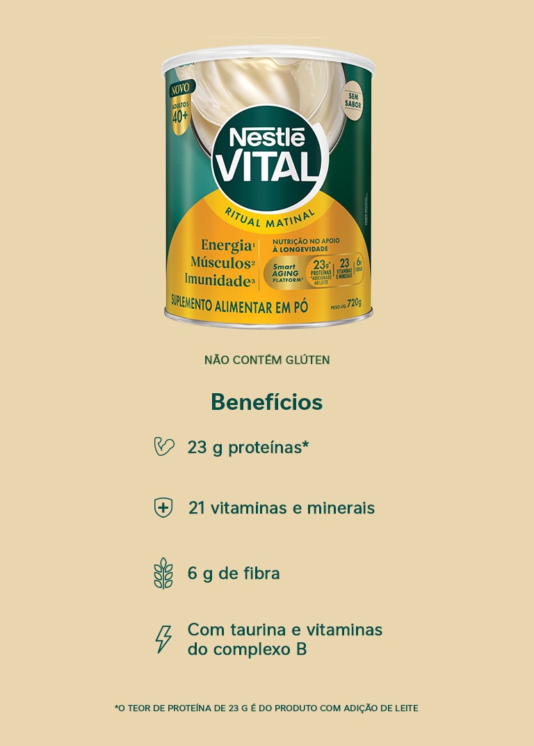 Nestlé Vital Ritual Matinal Sem sabor 720g