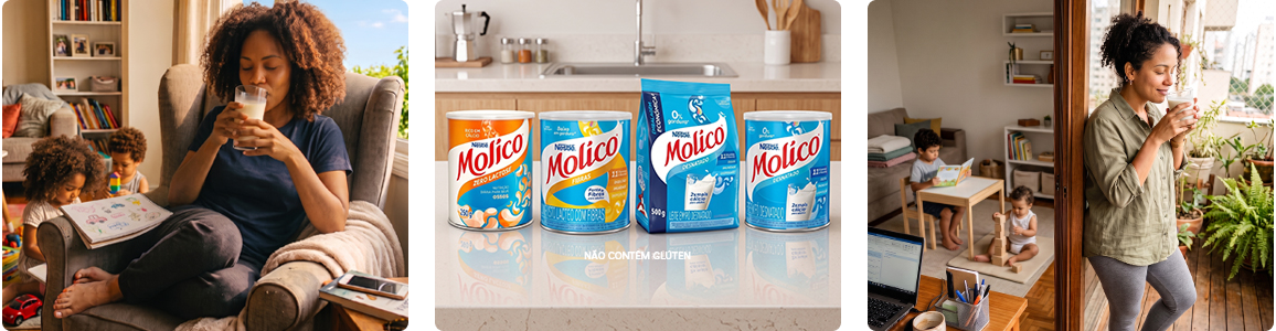 Molico Desnatado Lata 280g - Leite em Pó Desnatado