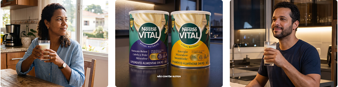 Suplemento Alimentar Em Pó Nestlé Vital Ritual Matinal Baunilha 720G