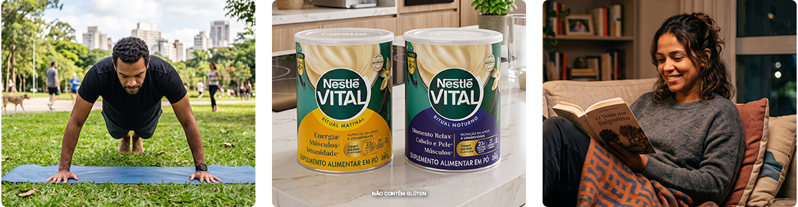 Suplemento Alimentar Em Pó Nestlé Vital Ritual Matinal Baunilha 720G